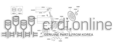 BEARING SET-CRANKSHAFT 13341-21900S0 1334121900S0 13341 21900S0