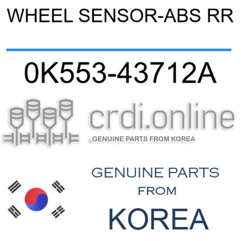 WHEEL SENSOR-ABS RR [ORIGINAL] 0K553-43712A 0K55343712A 0K553 43712A