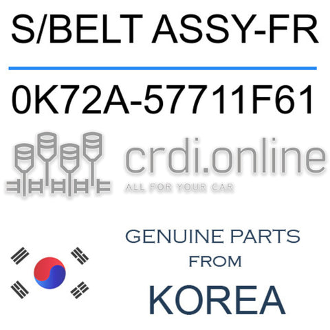 S/BELT ASSY-FR [ORIGINAL] 0K72A-57711F61 0K72A57711F61 0K72A 57711F61