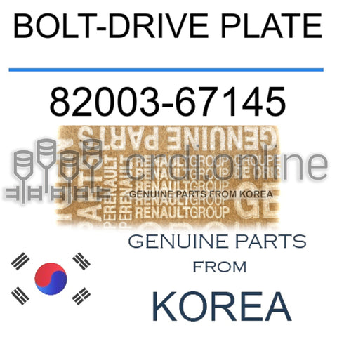BOLT-DRIVE PLATE [ORIGINAL] 82003-67145 8200367145 82003 67145