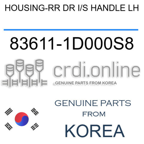 HOUSING-RR DR I/S HANDLE LH [ORIGINAL] 83611-1D000S8 836111D000S8 83611 1D000S8