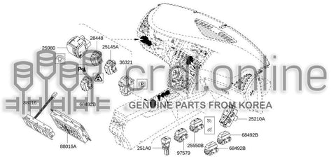 SWITCH-BACK WINDOW CURTAIN 97579-0001R 975790001R 97579 0001R
