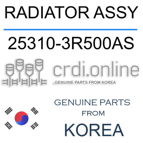 RADIATOR ASSY [ORIGINAL] 25310-3R500AS 253103R500AS 25310 3R500AS