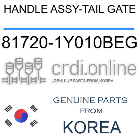 HANDLE ASSY-TAIL GATE [ORIGINAL] 81720-1Y010BEG 817201Y010BEG 81720 1Y010BEG