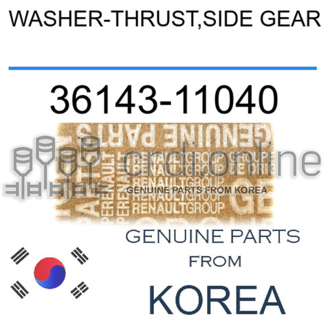 WASHER-THRUST,SIDE GEAR [ORIGINAL] 36143-11040 3614311040 36143 11040