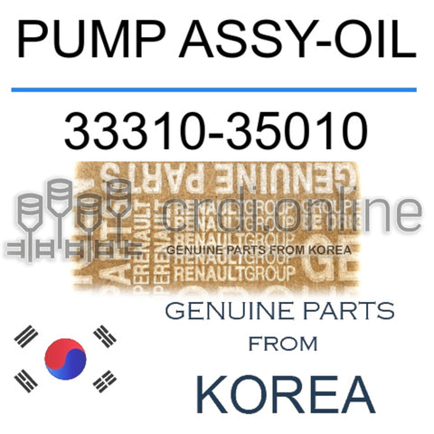 PUMP ASSY-OIL [ORIGINAL] 33310-35010 3331035010 33310 35010