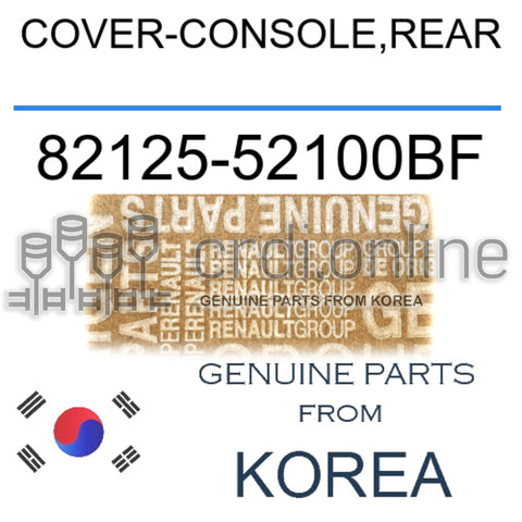 COVER-CONSOLE,REAR [ORIGINAL] 82125-52100BF 8212552100BF 82125 52100BF