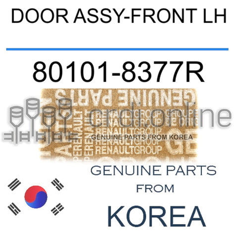 DOOR ASSY-FRONT LH [ORIGINAL] 80101-8377R 801018377R 80101 8377R