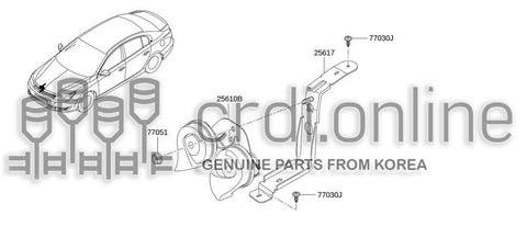 SUPPORT-REMOVABLEHORN 25617-0005R 256170005R 25617 0005R