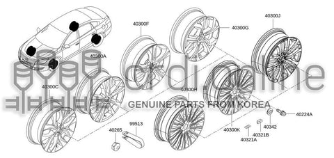 ORNAMENT ASSY-DISC WHEEL 40315-9900R 403159900R 40315 9900R