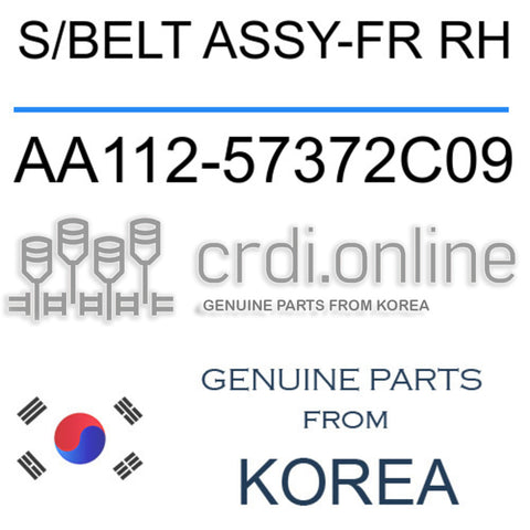 S/BELT ASSY-FR RH AA112-57372C09 AA11257372C09 AA112 57372C09