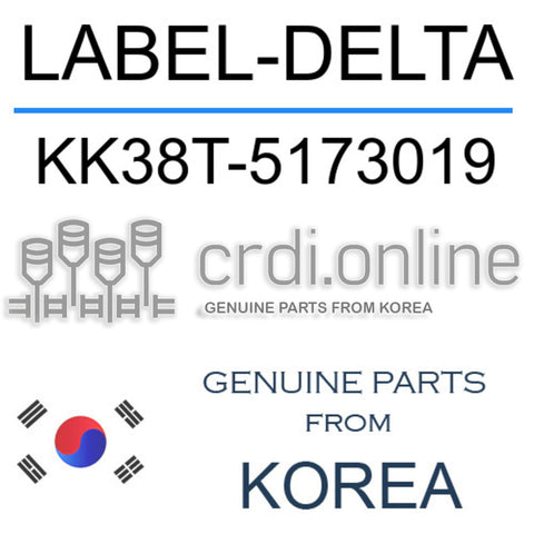 LABEL-DELTA [ORIGINAL] KK38T-5173019 KK38T5173019 KK38T 5173019