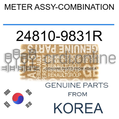 METER ASSY-COMBINATION [ORIGINAL] 24810-9831R 248109831R 24810 9831R