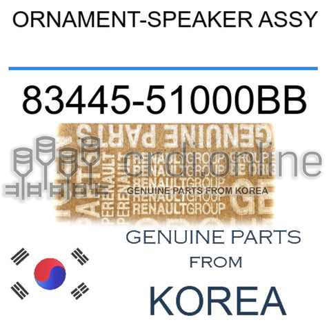 ORNAMENT-SPEAKER ASSY [ORIGINAL] 83445-51000BB 8344551000BB 83445 51000BB