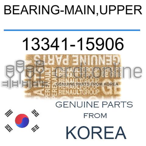 BEARING-MAIN,UPPER [ORIGINAL] 13341-15906 1334115906 13341 15906