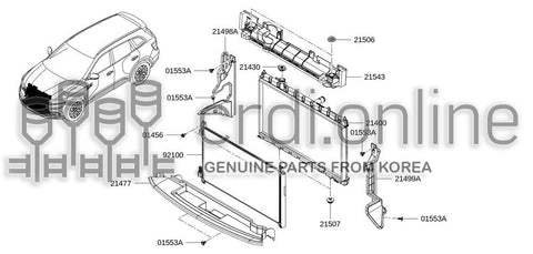BRACKET-RADIATOR MOUNTINGUPPER 21542-5HA0A 215425HA0A 21542 5HA0A