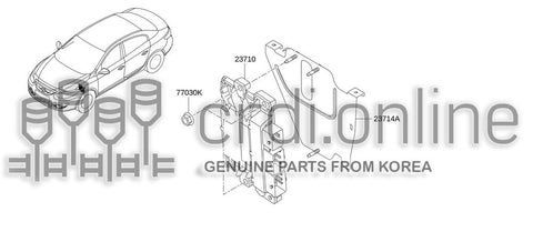 BRACKET-BATTERY 23714-0002R 237140002R 23714 0002R