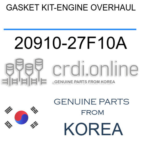 [ORIGINAL] GASKET KIT-ENGINE OVERHAUL 20910-27F10A 2091027F10A 20910 27F10A