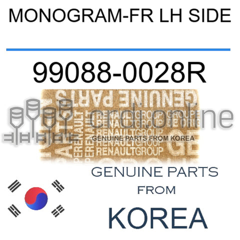 MONOGRAM-FR LH SIDE [ORIGINAL] 99088-0028R 990880028R 99088 0028R