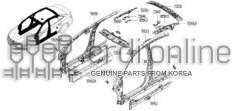 BRACE ASSY-SIDEOUTERLH 76922-4334R 769224334R 76922 4334R
