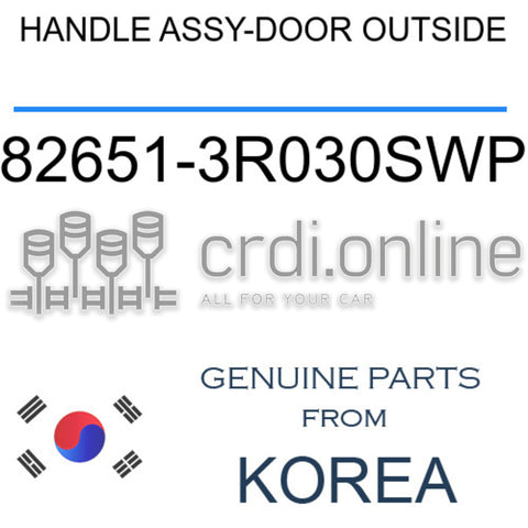 HANDLE ASSY-DOOR OUTSIDE [ORIGINAL] 82651-3R030SWP 826513R030SWP 82651 3R030SWP