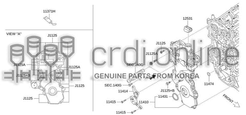 COVER ASSY-FRONTW/OIL PUMP 11410-15900 1141015900 11410 15900