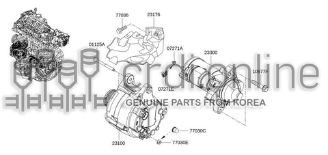 ALTERNATOR ASSY 23100-7619R 231007619R 23100 7619R