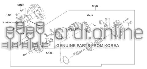 MOTOR ASSY-STARTER 17610-52730 1761052730 17610 52730