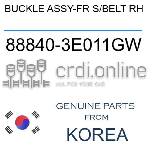 BUCKLE ASSY-FR S/BELT RH [ORIGINAL] 88840-3E011GW 888403E011GW 88840 3E011GW