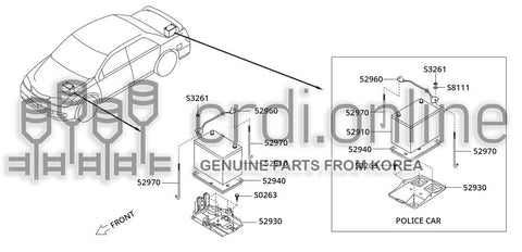 BRACKET ASSY-BATTERY MOUNTING 52930-31000 5293031000 52930 31000
