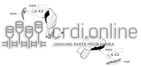 LAMP ASSY-SIDE TURN SIGNALLH 26165-9450R 261659450R 26165 9450R