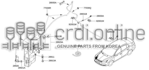 INLET ASSY-WASHER TANK 28915-0015R 289150015R 28915 0015R