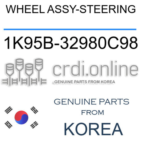 WHEEL ASSY-STEERING [ORIGINAL] 1K95B-32980C98 1K95B32980C98 1K95B 32980C98