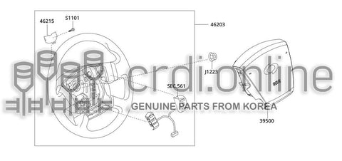 BODY ASSY-STEERING WHEEL 46203-52060GG 4620352060GG 46203 52060GG