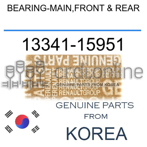 BEARING-MAIN,FRONT & REAR [ORIGINAL] 13341-15951 1334115951 13341 15951