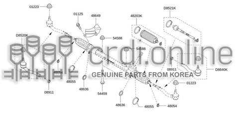 SOCKET-KIT TIE ROD INNERPOWER STEERING GEAR 48521-9204R 485219204R 48521 9204R