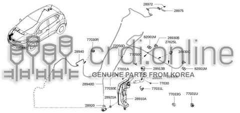 INLET ASSY-WASHER TANK 28915-2322R 289152322R 28915 2322R
