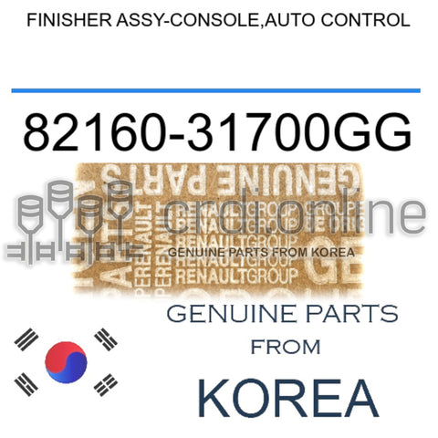 FINISHER ASSY-CONSOLE,AUTO CONTROL [ORIGINAL] 82160-31700GG 8216031700GG 82160 31700GG