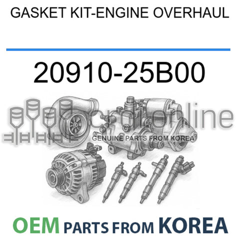 [OEM] GASKET KIT-ENGINE OVERHAUL 20910-25B00 2091025B00 20910 25B00