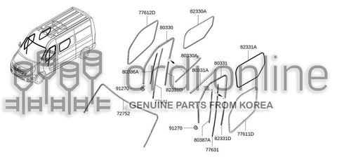 INTEGRATE GLASS RUN-FRONT DOORRH 82006-77116 8200677116 82006 77116