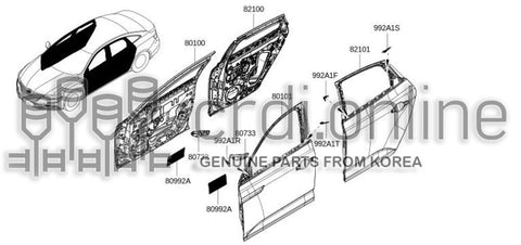DOOR ASSY-FRONT RH 80100-2599R 801002599R 80100 2599R