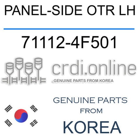 PANEL-SIDE OTR LH [ORIGINAL] 71112-4F501 711124F501 71112 4F501