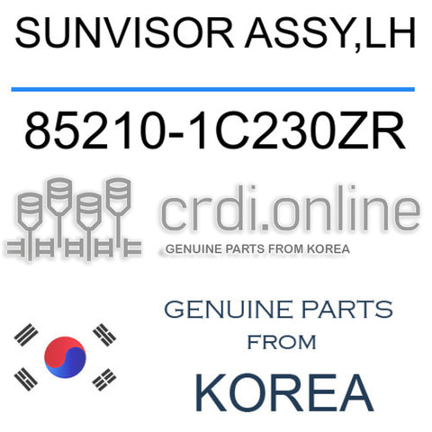 SUNVISOR ASSY,LH 85210-1C230ZR 852101C230ZR 85210 1C230ZR