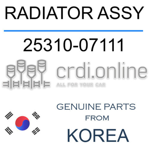 RADIATOR ASSY [ORIGINAL] 25310-07111 2531007111 25310 07111