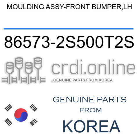 MOULDING ASSY-FRONT BUMPER,LH 86573-2S500T2S 865732S500T2S 86573 2S500T2S