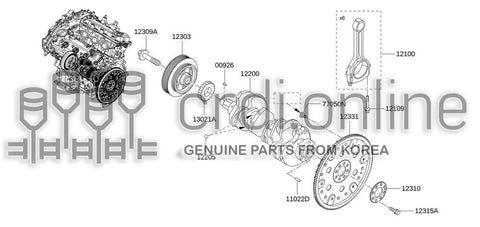 PULLEY-CRANKSHAFT 12303-2A10A 123032A10A 12303 2A10A
