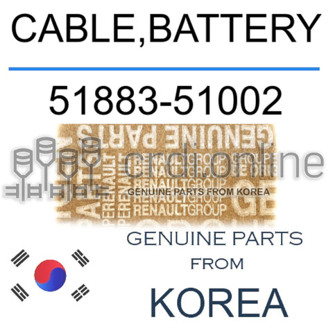 CABLE,BATTERY [ORIGINAL] 51883-51002 5188351002 51883 51002