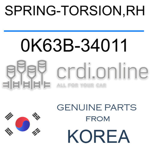 SPRING-TORSION,RH 0K63B-34011 0K63B34011 0K63B 34011