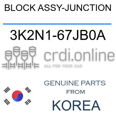 BLOCK ASSY-JUNCTION 3K2N1-67JB0A 3K2N167JB0A 3K2N1 67JB0A