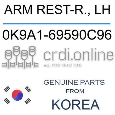 ARM REST-R., LH 0K9A1-69590C96 0K9A169590C96 0K9A1 69590C96